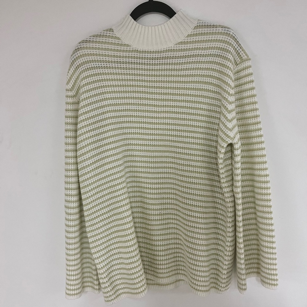 Saboskirt green and white striped sweater size small